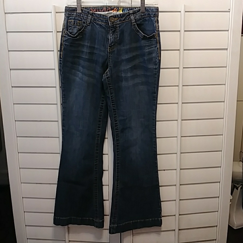 Jeans - Mudd Super Flare Young Adult Jeans Size 16 Reg - Picture 5 of 6